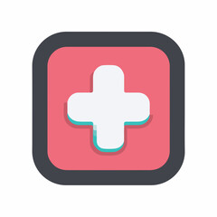 Fototapeta premium Sleek Plus Sign Design Interface Icon