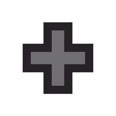 Fototapeta premium Simple Plus Icon in Minimalist Design