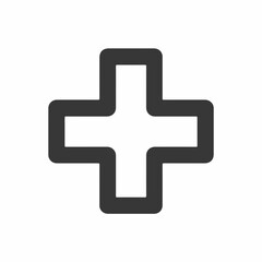 Obraz premium Minimalist Plus Icon in Pale Colors