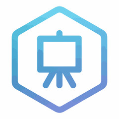 Sleek Presentation Board Icon Design