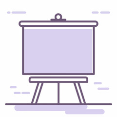 Modern Presentation Board Minimalist Icon