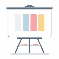 Sleek Presentation Board Minimalistic Icon Design