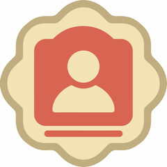 Professional Profile Badge Icon in Mono-color