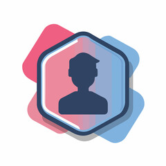 Sleek Profile Badge Icon Design