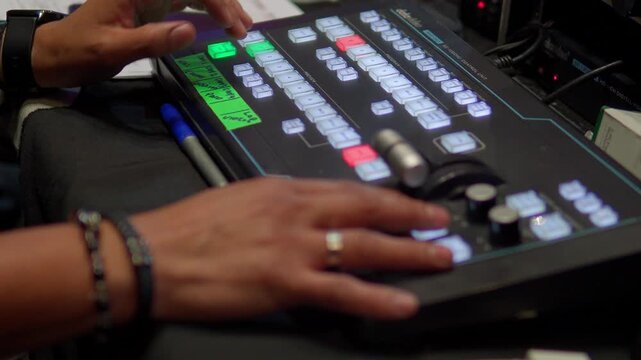 Professional video director switching live production