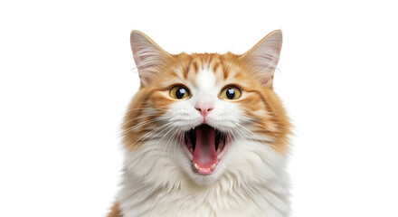 Obraz premium red cat isolated on white