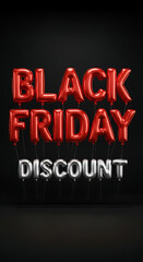 Neon Light Black Friday Special Sale Poster