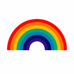 Minimal Rainbow Icon in Mono-Color Style