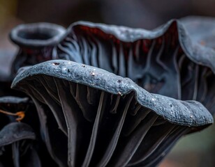 Closeup View of Dark Fungi.