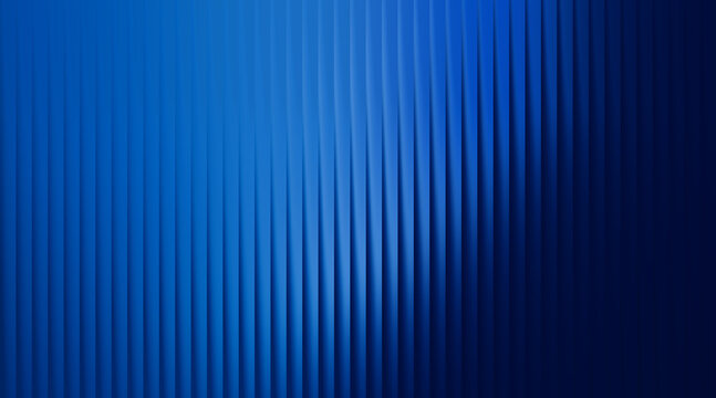 Abstract blue vertical ribbed background with gradient effect