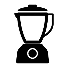 Vector art of black and white illustration of a blender, perfect for smoothies, shakes, and food preparation in the kitchen