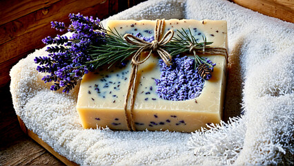 Indulge in luxurious lavender soap for a revitalizing spa experience at home - perfect for self-care and relaxation gifts, showcasing natural beauty