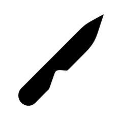 Vector art of a sharp knife silhouette, a versatile tool for cutting, slicing, and various culinary or crafting applications