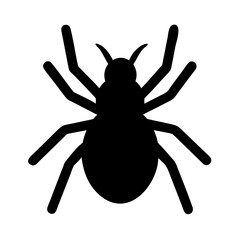 Vector art of bed bug silhouette, a common household pest, often found in mattresses and furniture, vector illustration