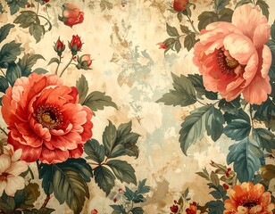 Vintage Floral Pattern Design.