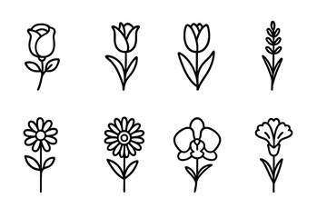 Outline Icons Collection. Outline icon set of serenade communication: speech bubble, heart emoji, love letter, chat icon, phone call, video call, message