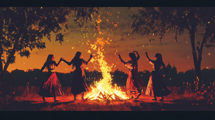 Lohri Bonfire Festival Punjab Celebration