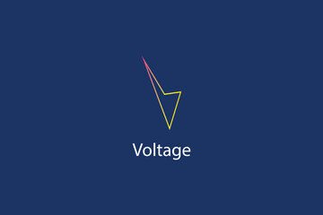 Golden Letter V Logo Design – Luxury Voltage Symbol, Modern Minimalist Branding Vector line art
