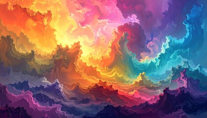 Colorful abstract cloudscape