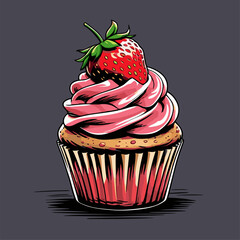 cupcake illustrations with various flavors