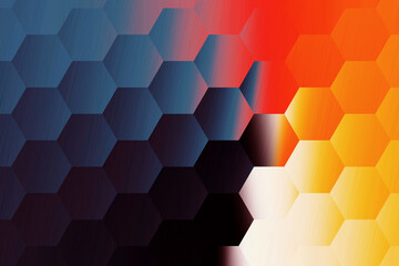 Abstract Hexagonal Pattern with Dynamic Color Gradients for Modern Backgrounds and Creative Designs Inspiration