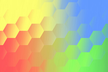 Abstract Honeycomb Pattern Background with Vibrant Gradient Colors for Modern Design and Creative Projects