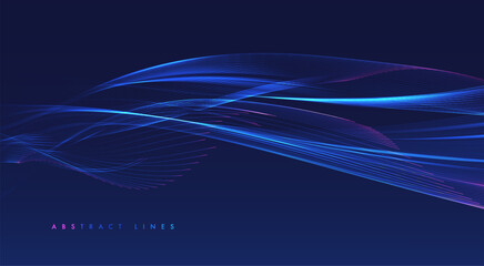 Abstract colored dynamic waves. Modern abstract cover. Colorful curve lines. Graphic concept for your design