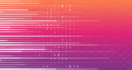 Abstract big data code representation. Modern high-tech data background. Graphic concept for your design.