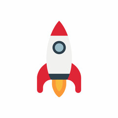 Sleek Rocket Minimalist Icon Design