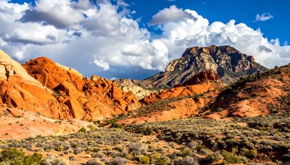 Naklejka premium Colorful desert mountain landscape