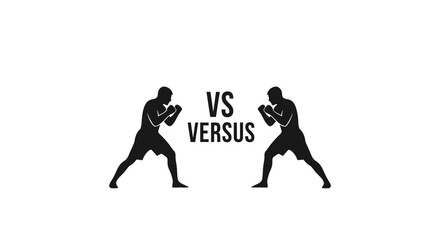 Boxing match illustration showcasing a face-off for sports and competition themes