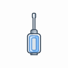 Fototapeta premium Monoline Screwdriver Icon in Flat Design