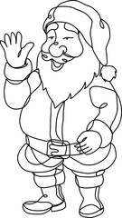 Santa Claus Line Drawing