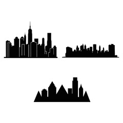 Fototapeta premium Vector art of collection of diverse city skylines, including famous landmarks and abstract forms