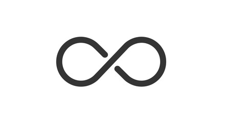 Simple infinity symbol illustration representing timelessness and continuity