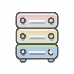 Obraz premium Elegant Server Thin Line Icon Design