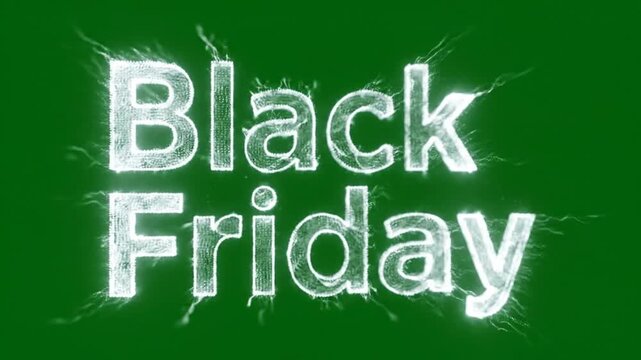 Black Friday Deals and Discounts on Green Background.