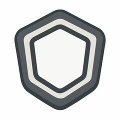 Simple Shield Icon in Dual Tone Palette