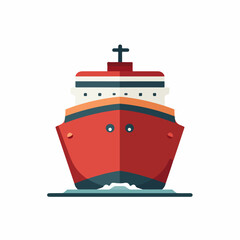 Minimalistic Ship Icon in Trendy Style