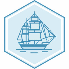 Minimalist Ship Icon Design