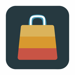 Minimal Shopping Bag Icon in High Contrast