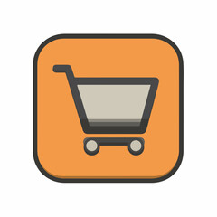 Minimalist Shopping Cart Icon Design