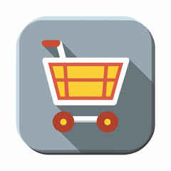 High-Contrast Shopping Cart Icon Design