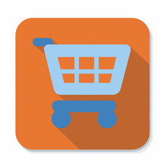 Modern Geometric Shopping Cart Icon Design
