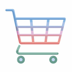 Modern Shopping Cart Glyph Icon Design