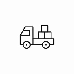 delivery truck icon sign vector