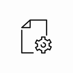 document with gear icon sign vector