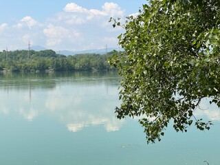 Obraz premium The Sveta Nedelja Lakes or Rakitje Lake (Croatia) - Umjetno jezero Rakitje ili jezera Rakitje; Finzula, Votok, Nadolez, Juš ili Keč (Sveta Nedelja, Hrvatska)