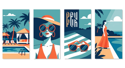 Tropical Vacation Paradise Beach Resort Summer Getaway Lifestyle Fashion Escapism