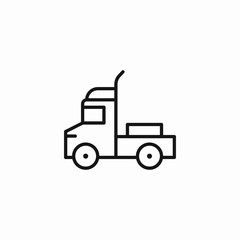 flatbed truck icon sign vector